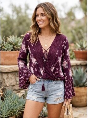 Burgundy Altar’d State Blouse